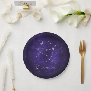 Assiettes En Carton Capricorne de violet zodiaque Horoscope astrolog