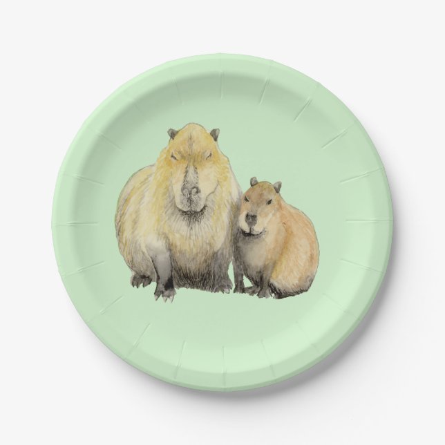 Assiettes En Carton Capybara (Devant)