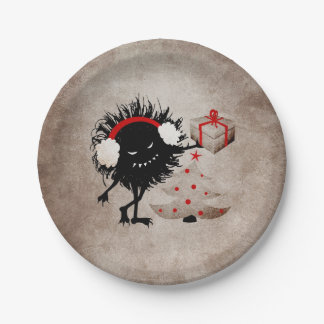 Assiettes En Carton Caractère de Noël mal Déplaisant mignon