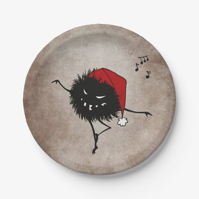 Assiettes En Carton Caractère de Noël mal Déplaisant mignon (Devant)