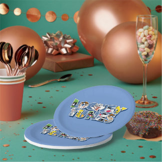 Assiettes En Carton Caractères LOONEY TUNES™ en lettres