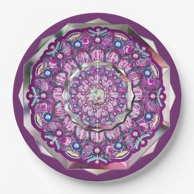 Assiettes En Carton Cardinal Red Rosace (Devant)