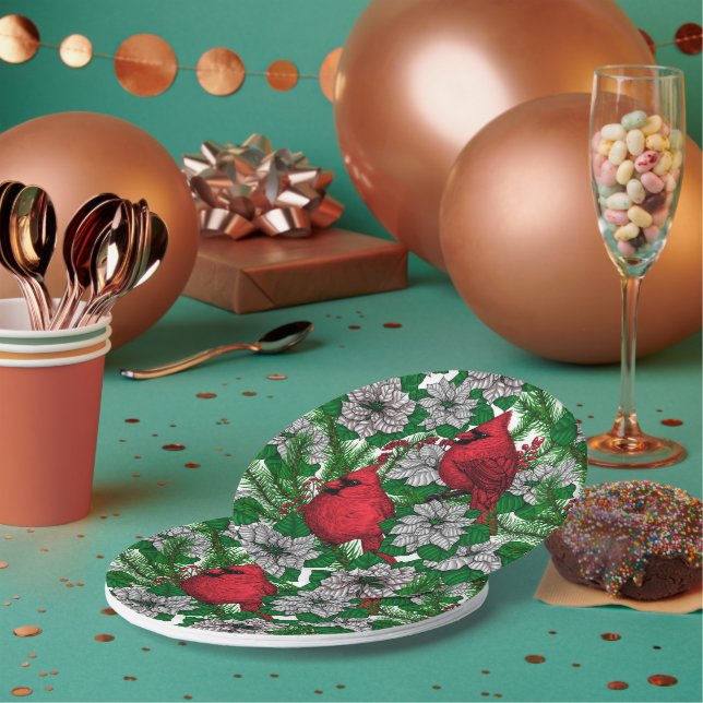Assiettes En Carton Cardinaux 2 (Multi)