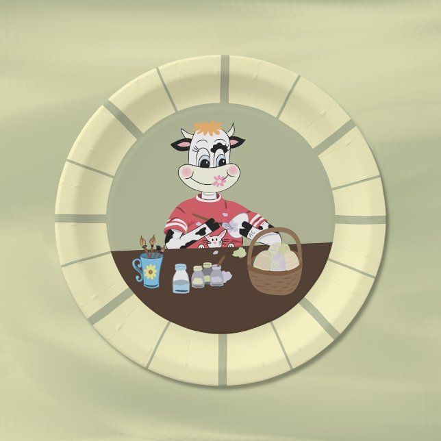 Assiettes En Carton Caricature mignonne Plaques en papier de Pâques (Cute Easter paper plate)