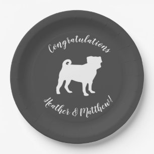 Assiettes En Carton Carlin Chien Baby shower Thème Chien Chiot Neutre