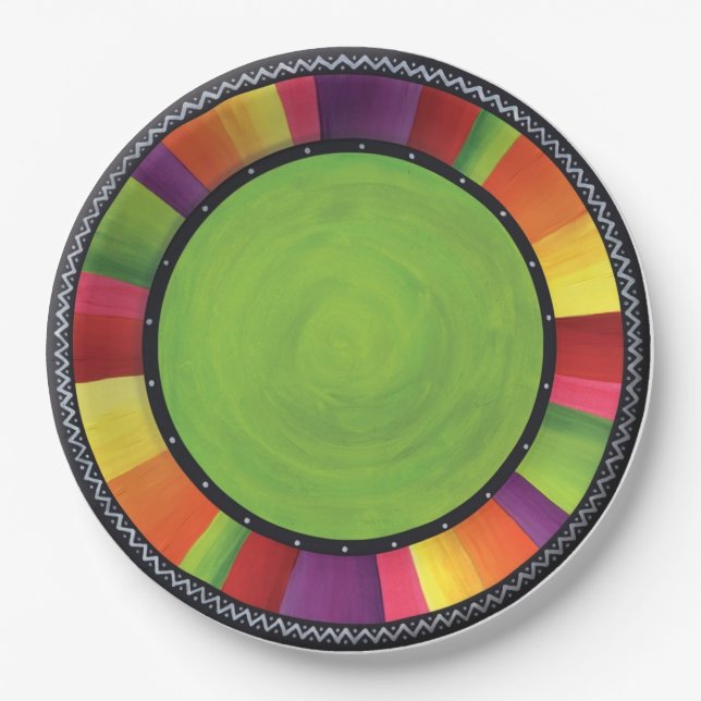 Assiettes En Carton Carnaval de la fête (Devant)