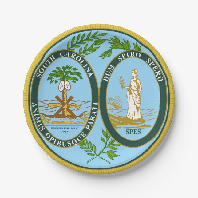 Assiettes En Carton Caroline du Sud (Devant)
