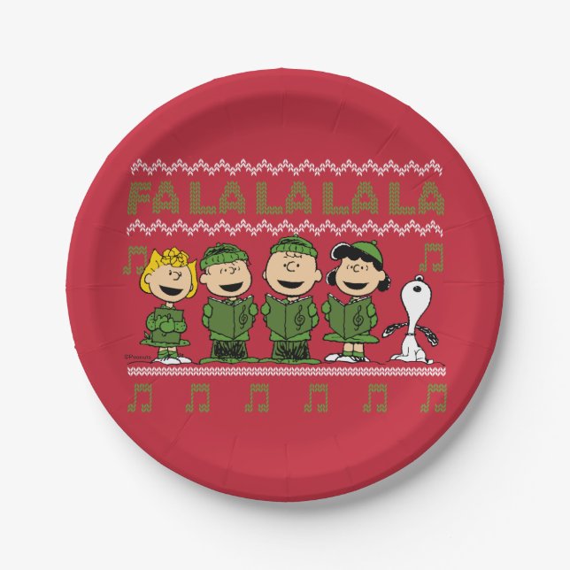 Assiettes En Carton Caroling Christmas Sweater Graphic (Devant)