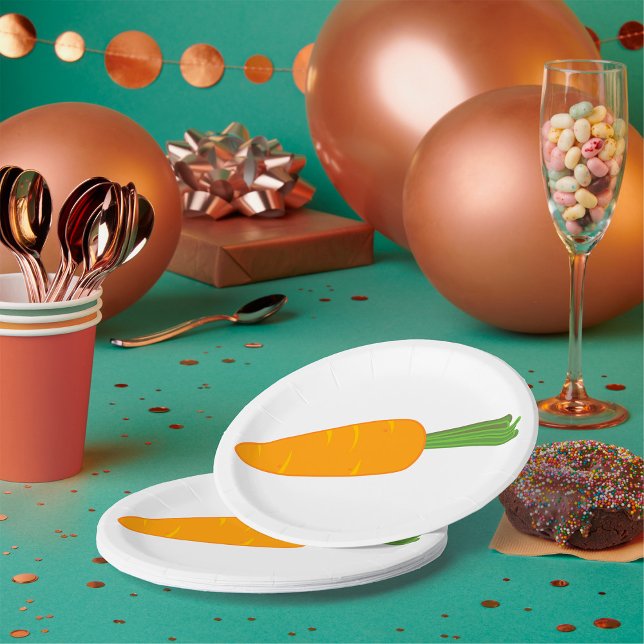 Assiettes En Carton Carotte simple (Créateur téléchargé)