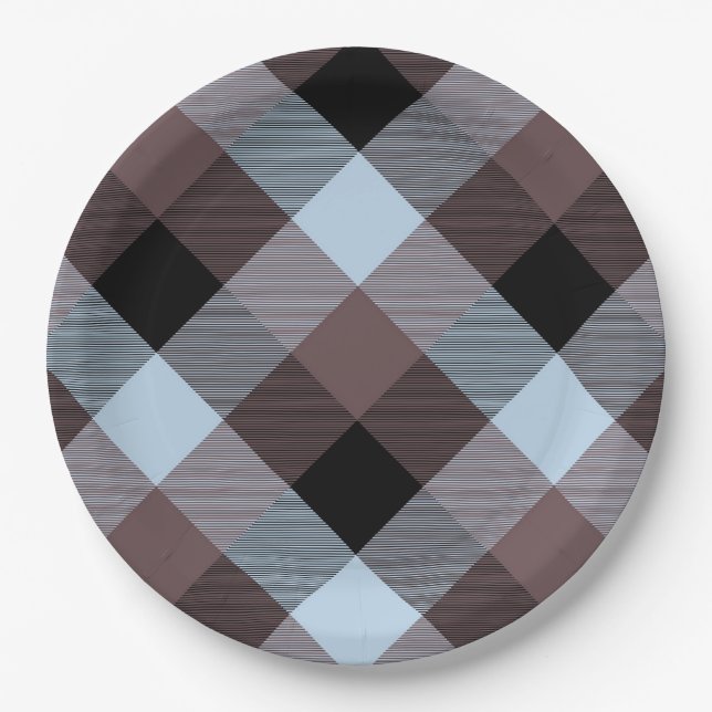 Assiettes En Carton Carré géométrique Résumé 8 (Devant)