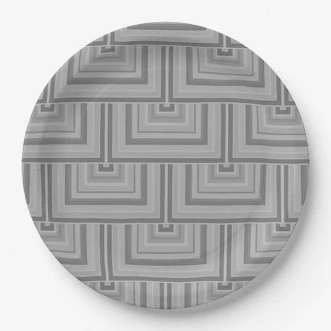 Assiettes En Carton Carré gris (Devant)