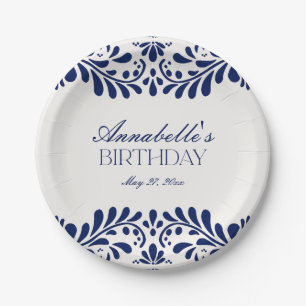 Assiettes En Carton Carrelage Talavera bleu Espagne Fiesta Anniversair