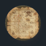 Assiettes En Carton Carte au trésor vintage pour fête d'anniversaire d<br><div class="desc">Personnalisez avec n'importe quel texte. Les articles assortis sont disponibles.</div>