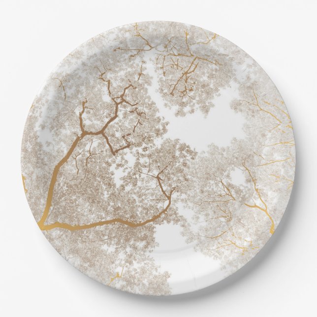 Assiettes En Carton Carte des arbres 1 (Devant)