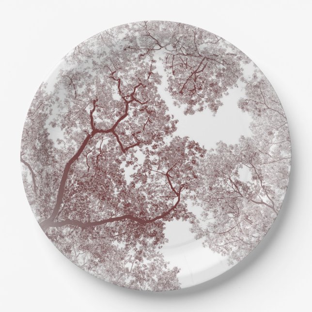 Assiettes En Carton Carte des arbres 4 (Devant)