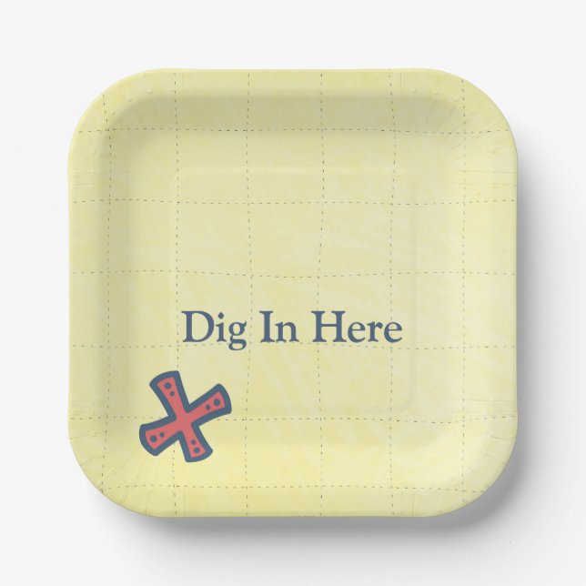 Assiettes En Carton Carte des trésors Pirate Party X Marque l'endroit  (Recto)