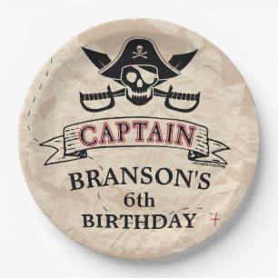 Assiettes En Carton Carte des trésors vintages de pirates Anniversair