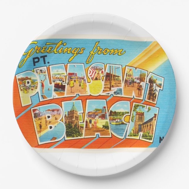 Assiettes En Carton Carte postale agréable de cru du New Jersey NJ de (Devant)