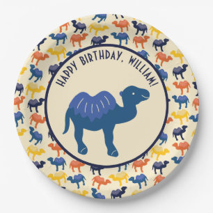 Assiettes En Carton Carton Camel fête d'anniversaire Personnalisé
