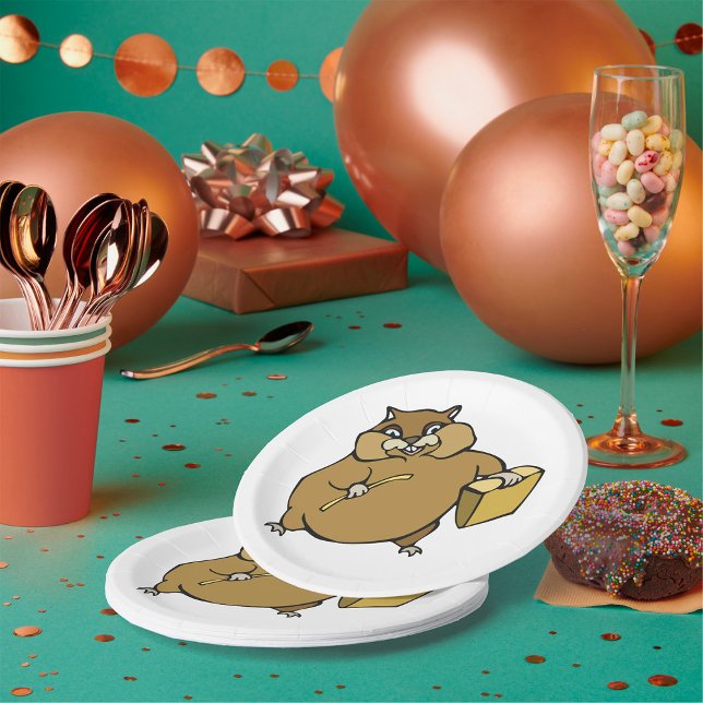 Assiettes En Carton Cartoon Hamster (Créateur téléchargé)