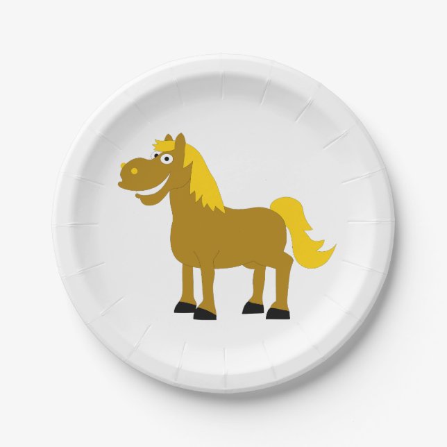 Assiettes En Carton Cartoon Horse (Devant)