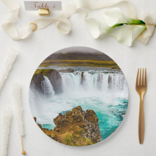 Assiettes En Carton Cascade de Godafoss, Islande