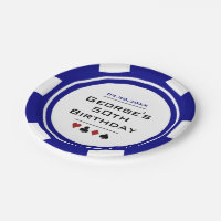 Casino Poker Chip Blue White Las Vegas Anniversair