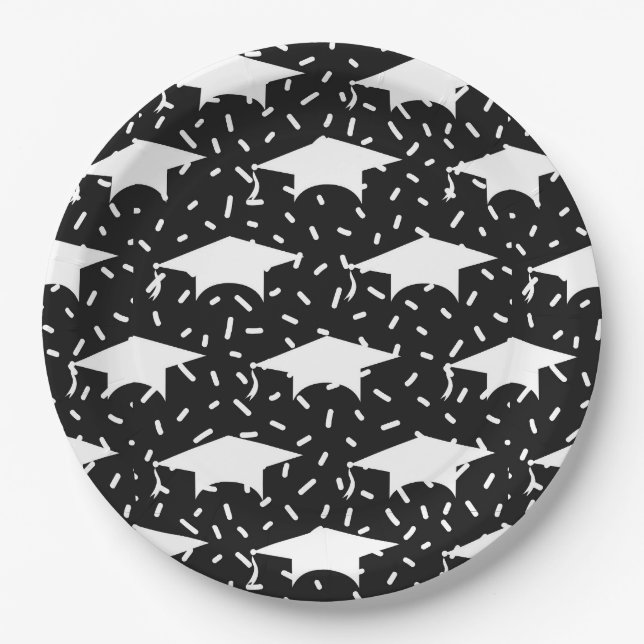 Assiettes En Carton Casquette de fin d'études (Devant)