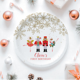 Assiettes En Carton Casse-Noisette Anniversaire Flocon de Neige d'Hive