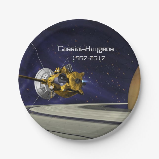 Assiettes En Carton Cassini Huygens Saturn Mission Spacecraft (Devant)