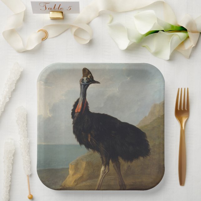 Assiettes En Carton Cassowary (Oiseau australien) (Art animal sauvage) (Mariage)