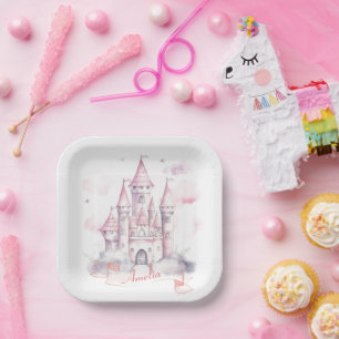 Assiettes En Carton Castle Kingdom Princess 1er anniversaire