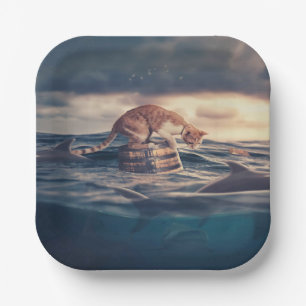 Assiettes En Carton Cat Nap Dream ou cauchemar