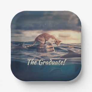 Assiettes En Carton Cat Nap Dream ou Nightmare Graduation