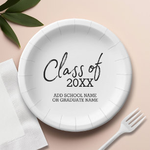 Assiettes En Carton Catégorie de chaque année de la fête de graduation