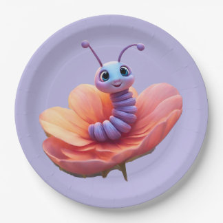 Assiettes En Carton Caterpillar violet