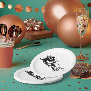 Assiettes En Carton Cavalier de motocross numéro 8 Vélo tout-terrain r