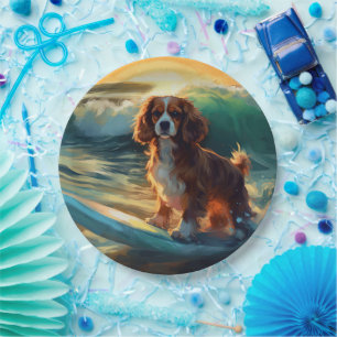 Assiettes En Carton Cavalier King Beach Surf Peinture