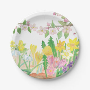 Assiettes En Carton Ce sont les fleurs de printemps qui rayonnent la j