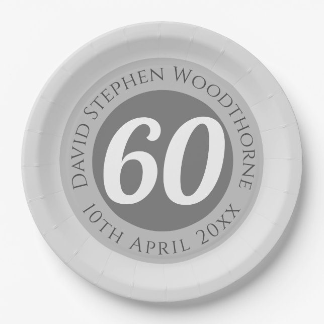 Assiettes En Carton Célébration commémorative d'anniversaire Personnal (Devant)