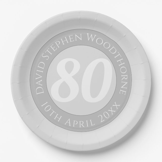 Assiettes En Carton Célébration commémorative d'anniversaire Personnal (Devant)