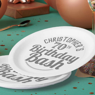 Assiettes En Carton Célébration de l'âge 70e Anniversaire Plaques papi