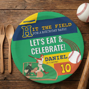Assiettes En Carton Célébration de l'Anniversaire de enfant de basebal