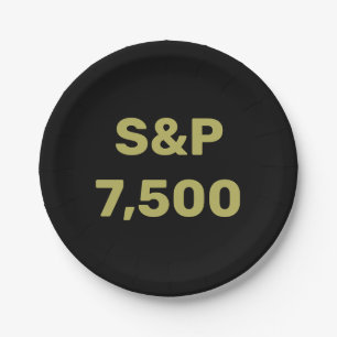 Assiettes En Carton Célébration de l'indice boursier S&P 7 500