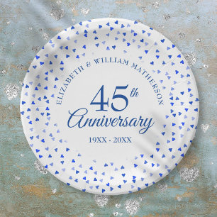 Assiettes En Carton Célébration de mariage 45e 65e anniversaire Love H