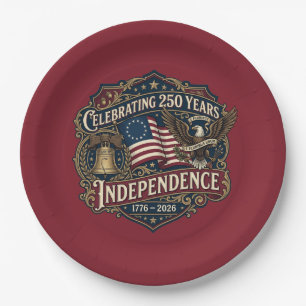 Assiettes En Carton Célébration du 250e anniversaire de l'Amérique