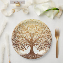 Célébration élégante de l'arbre de vie en or