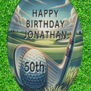Assiettes En Carton Célébration mémorable du 50e anniversaire du golf