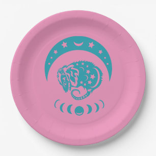 Assiettes En Carton Céleste Crécent Lune Possum Nature Whimsical