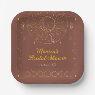 Assiettes En Carton Céleste Rêve de Nuit de Solstice d'Été pour une Fê